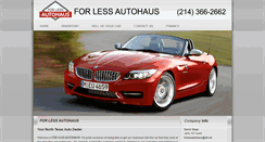 Desktop Screenshot of forlessautohaus.com