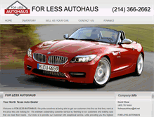 Tablet Screenshot of forlessautohaus.com